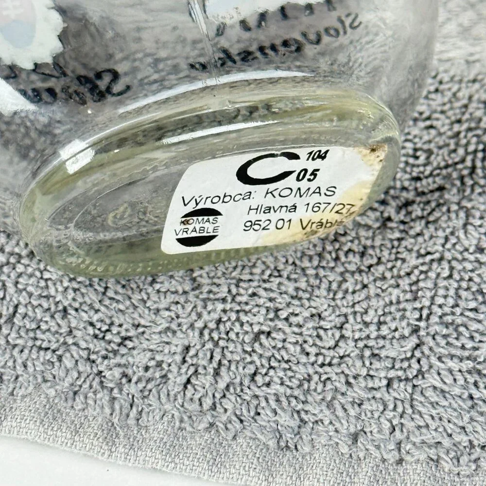 Clear Glass Slovensko Bottle With Sheep Print & Swing Top 250ml Unique Design Gi